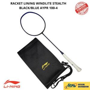 RAKET BADMINTON LI-NING WIND LITE STEALTH BLK/BLUE AYPR 100-4+TAS KAIN