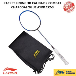 RAKET BADMINTON LI-NING 3D CALIBAR X COMBAT CHARCOAL/BLUE AYPR 172-3/4 +TAS KAIN