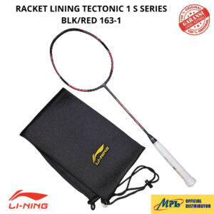 RAKET BADMINTON LI-NING TECTONIC 1 S SERIES 163-1 BLK/RED+TAS KAIN