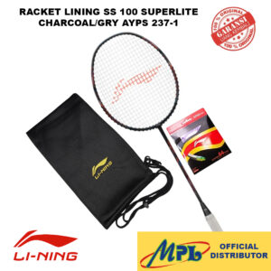 RAKET BADMINTON LI-NING SS 100 SUPERLITE CHARCOAL/GRY 237-1+JP-65 MAGNITE+TAS KAIN