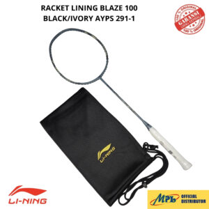 RAKET BADMINTON LI-NING BLAZE 100 78 GR GUNMETAL BLK/IVORY AYPS 291-1+TAS KAIN