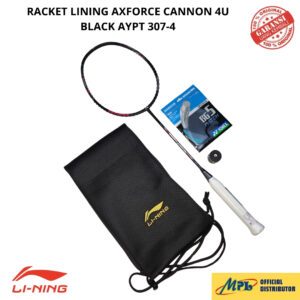 RAKET BADMINTON LI-NING AXFORCE CANNON 4U BLACK AYPT 307-4+TAS KAIN