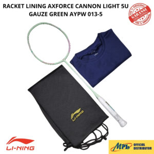 RAKET BADMINTON LI-NING AXFORCE CANNON 5U LIGHT GAUZE GREEN+TAS KAIN AYPW013-5