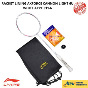 RAKET BADMINTON LI-NING AXFORCE CANNON LIGHT 6U AYPT WHITE 311-6+TAS KAIN