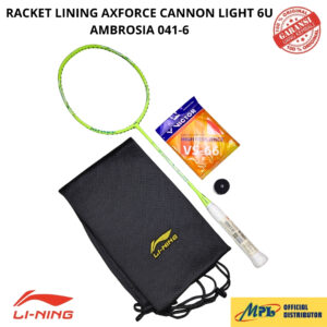 RAKET BADMINTON LI-NING AXFORCE CANNON LIGHT 6U AMBROSIA 041-6+TAS KAIN