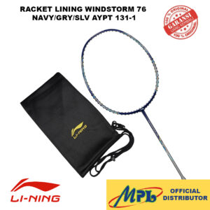 RAKET BADMINTON LI-NING WINDSTORM 76 NAVY/GRY/SLV AYPT 131-1+TAS KAIN