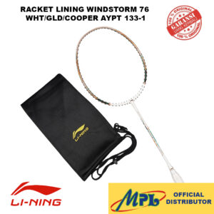 RAKET BADMINTON LI-NING WINDSTORM 76 WHT/GLD/COOPER AYPT 133-1+TAS KAIN