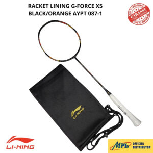 RAKET BADMINTON LI-NING G-FORCE X5 (82G) BLK/ORG AYPT 087-1+TAS KAIN