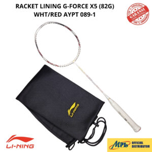 RAKET BADMINTON LI-NING G-FORCE X5 (82G) WHT/RED AYPT 089-1+TAS KAIN