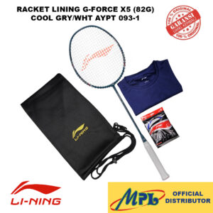 RAKET BADMINTON LI-NING G-FORCE X5 (82G) COOL GRY/WHT AYPT 093-1+TAS KAIN