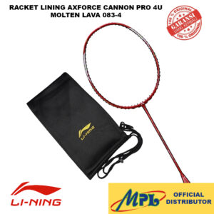RAKET BADMINTON LI-NING AXFORCE CANNON PRO 4U MOLTEN LAVA 083-4 + TAS KAIN