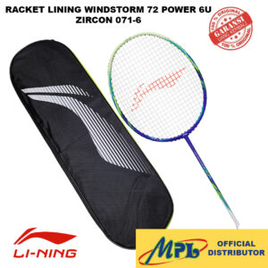 RAKET BADMINTON LI-NING WINDSTORM 72 POWER 6U ZIRCON 071-6+TAS 1 ZIP