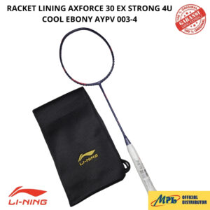RAKET BADMINTON LI-NING AXFORCE 30 EX STRONG 4U COOL EBONY+ TAS KAIN AYPV 003-4