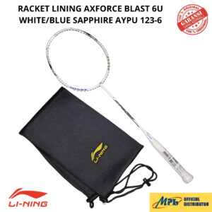 RAKET BADMINTON LI-NING AXFORCE BLAST 6U WHITE/BLUE SAPPHIRE AYPU 123-6+TAS KAIN
