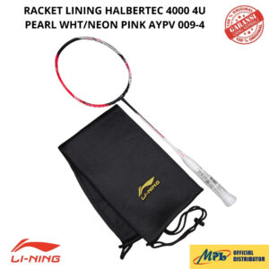 RAKET BADMINTON LI-NING HALBERTEC 4000 4U PEARL WHT/NEON PINK AYPV009-4 + TAS KAIN