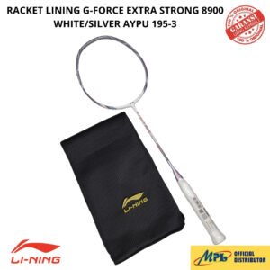 RAKET BADMINTON LI-NING G FORCE EXTRA STRONG 8900 WHT/SILVER AYPU 195-3+ TAS KAIN