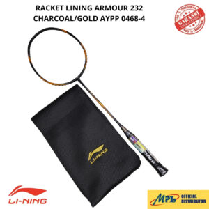 RAKET BADMINTON LI-NING ARMOUR 232 CHARCOAL/GOLD AYPP0468-4+TAS KAIN