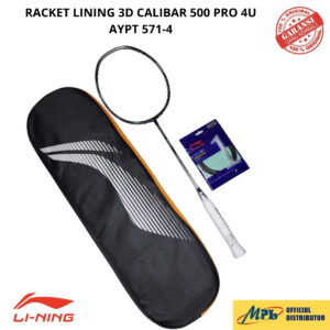 RAKET BADMINTON LI-NING 3D CALIBAR 500 PRO 4U 571-4+SENAR NO.1 REBOUND+TAS 1 ZIP
