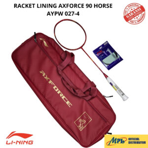 RAKET BADMINTON LI-NING AXFORCE 90 HORSE+ LI-NING NO.1+TAS AXFORCE 027-4