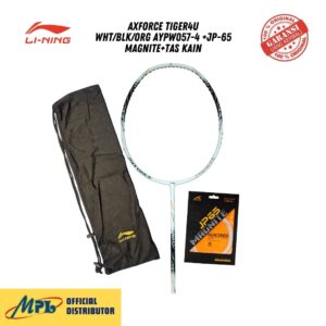 RAKET BADMINTON LI-NING AXFORCE TIGER4U WHT/BLK/ORG AYPW057-4 +JP-65 MAGNITE+TAS KAIN