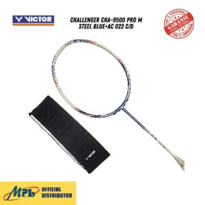 RAKET BADMINTON VICTOR CHALLENGER CHA-9500 PRO M STEEL BLUE+AC 022 D/C