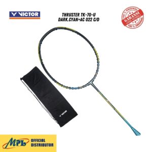 RAKET BADMINTON VICTOR THRUSTER TK-70-U DARK.CYAN + AC 022 C/D