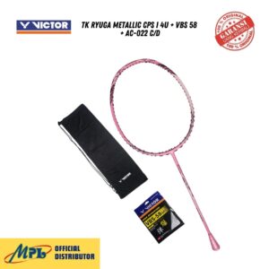 RAKET BADMINTON VICTOR TK RYUGA METALLIC CPS I 4U + VBS 58 + AC-022 C/D