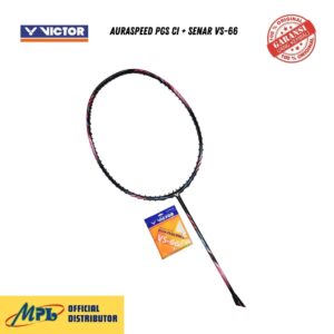 RAKET BADMINTON VICTOR AURASPEED PGS CI + SENAR VS-66