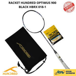 RAKET BADMINTON HUNDRED OPTIMUS 900 BLACK+TAS KAIN+SENAR 600 S/66 X PRO 018-1 NEW