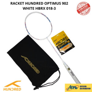 RAKET BADMINTON HUNDRED OPTIMUS 902 WHITE+TAS KAIN+SENAR 600 S/66 X PRO 018-3 NEW