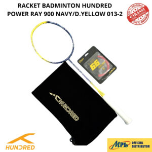 RAKET BADMINTON HUNDRED POWER RAY 900 NAVY/DARK YELLOW 013-2+TAS KAIN+SENAR 600 s/66 X-PRO