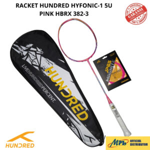 RAKET BADMINTON HUNDRED HYFONIC 1 5U PINK+ SENAR JP-65 MAGNITE+TAS 1 ZIP HBRX-5U382-3