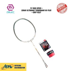 RAKET BADMINTON FELET TJ 1000 SPEED+ SNAR ULTRAMAX TURBO NANO 66 PLUS+GRIP