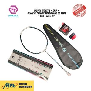 RAKET BADMINTON FELET WOVEN EIGHTY 8+GRIP+SENAR ULTRAMAX TURBONANO 66 PLUS+ BOX+TAS 1 ZIP