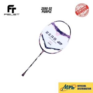 RAKET BADMINTON FELET ZERO 02 PURPLE+GRIP+SENAR BS-68+TAS KAIN