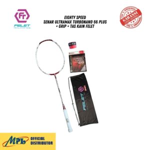 RAKET BADMINTON FELET EIGHTY SPEED + +SENAR ULTRAMAX TURBONANO 66 PLUS+ GRIP+TAS KAIN FELET