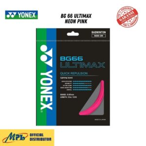 SENAR BADMINTON YONEX BG 66 ULTIMAX NEON PINK