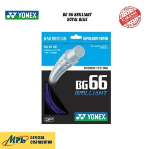 SENAR BADMINTON YONEX BG 66 BRILLIANT ROYAL BLUE
