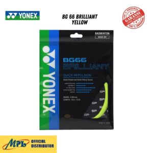 SENAR BADMINTON YONEX BG 66 BRILLIANT YELLOW
