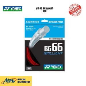 SENAR BADMINTON YONEX BG 66 BRILLIANT RED