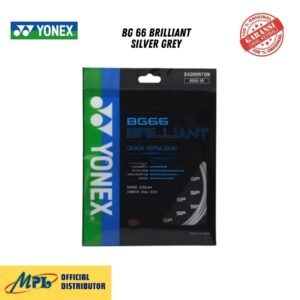 SENAR BADMINTON YONEX BG 66 BRILLIANT SILVER GREY