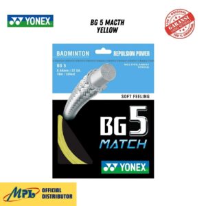 SENAR BADMINTON YONEX BG 5 MATCH YELLOW