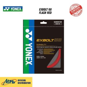 SENAR BADMINTON YONEX EXBOLT 68 FLASH RED