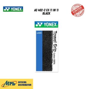 GRIP BADMINTON YONEX AC 402-2 EX (1 IN 1) BLACK