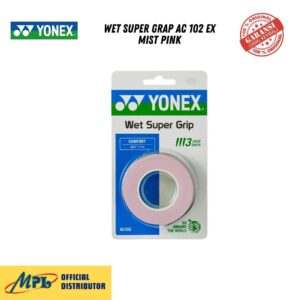 GRIP BADMINTON YONEX WET SUPER GRAP AC 102 EX MIST PINK