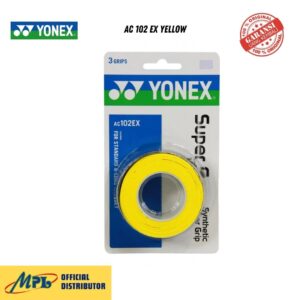 GRIP BADMINTON YONEX WET SUPER GRAP AC 102 EX YELLOW
