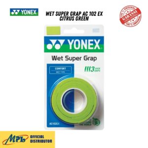 GRIP BADMINTON YONEX WET SUPER GRAP AC 102 EX CITRUS GREEN