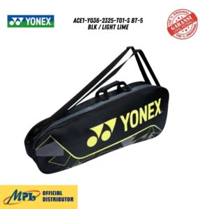 TAS BADMINTON YONEX ACE1-Y036-2325-T01-S BT-5 BLK / LIGHT LIME