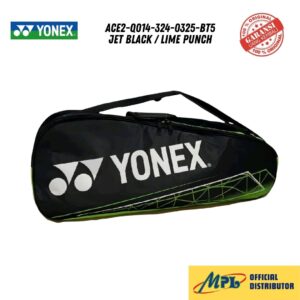 TAS BADMINTON YONEX ACE2-Q014-324-0325-BT5 JET BLACK/LIME PUNCH