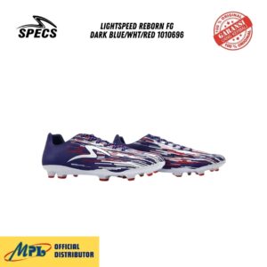 SEPATU BOLA SPECS LIGHTSPEED REBORN FG DARK BLUE/WHT/RED 1010696